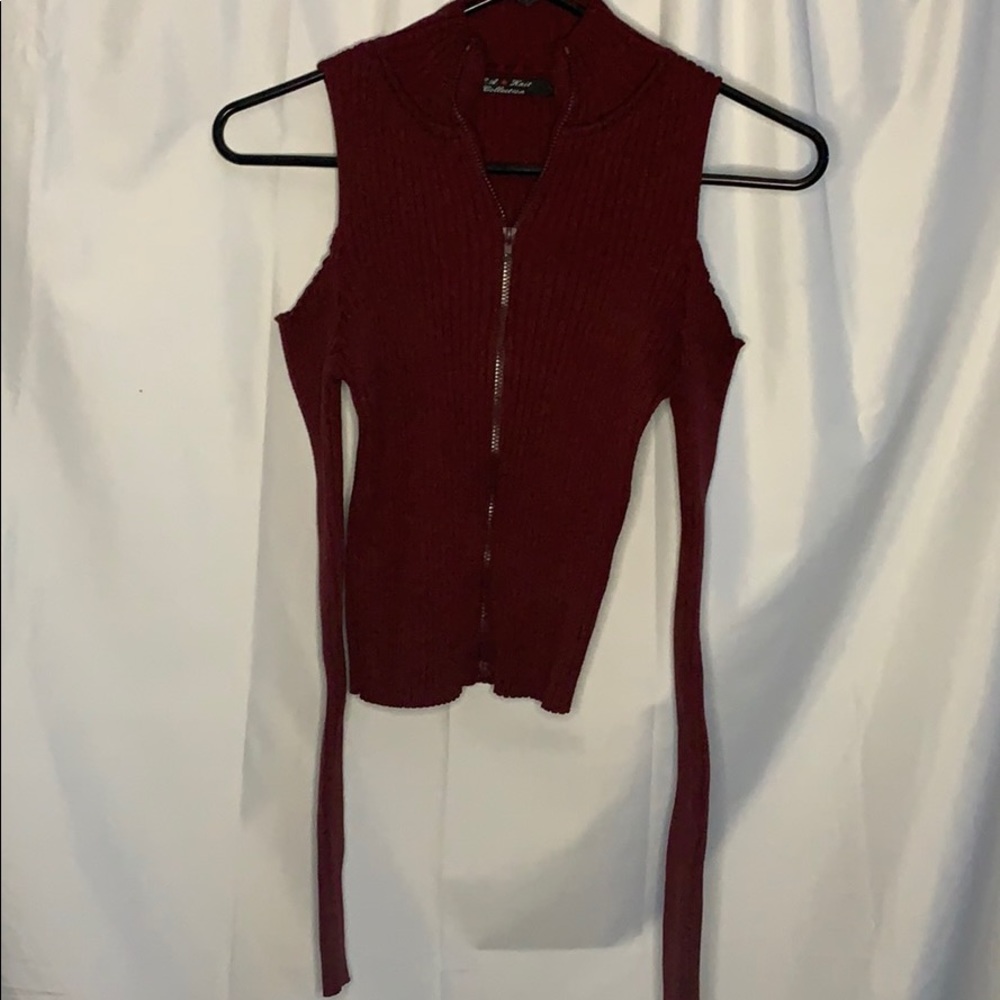Open Shoulder Sweater Vest